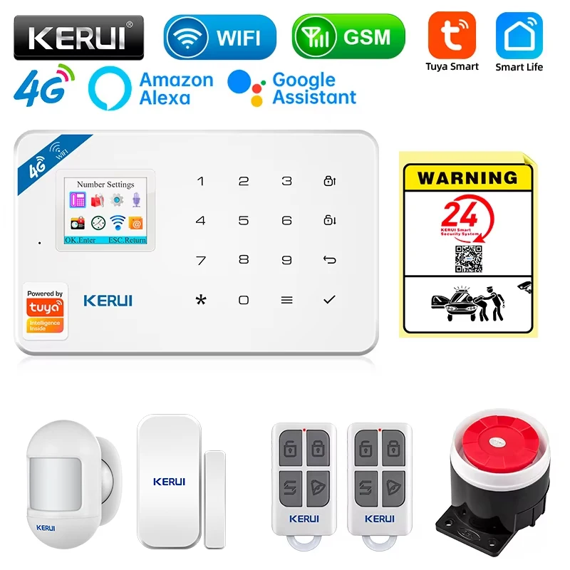 Sim Gsm Alarm - KERUI-Kit de sistema de alarma de